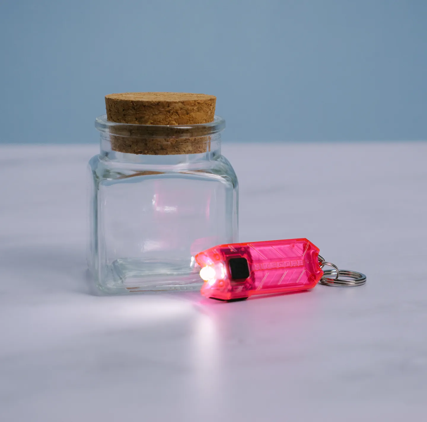 Alarme et Lampe Torche - Lampe de poche rechargeable Tube Rose
