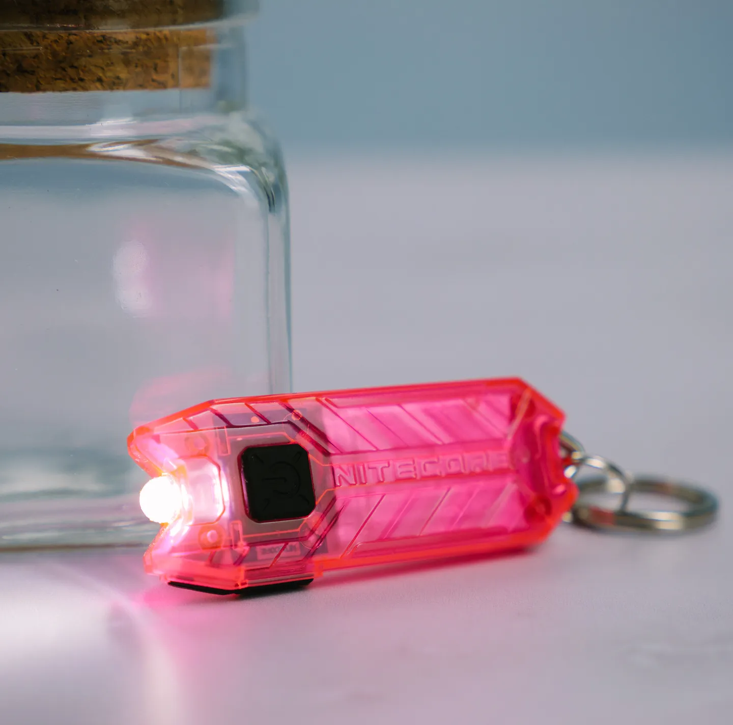 Alarme et Lampe Torche - Lampe de poche rechargeable Tube Rose